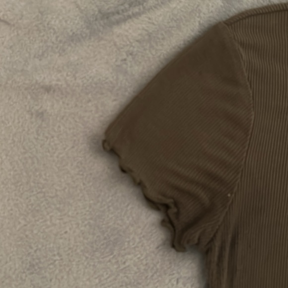 Lettuce Cut Ribbed Tee - Picture 2 of 3